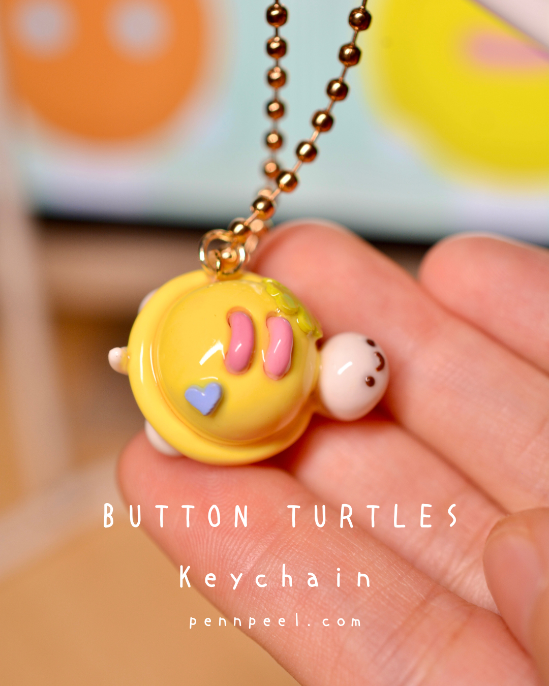 Button Turtle Keychain - Sunny Yellow 💛 (Pre-order)
