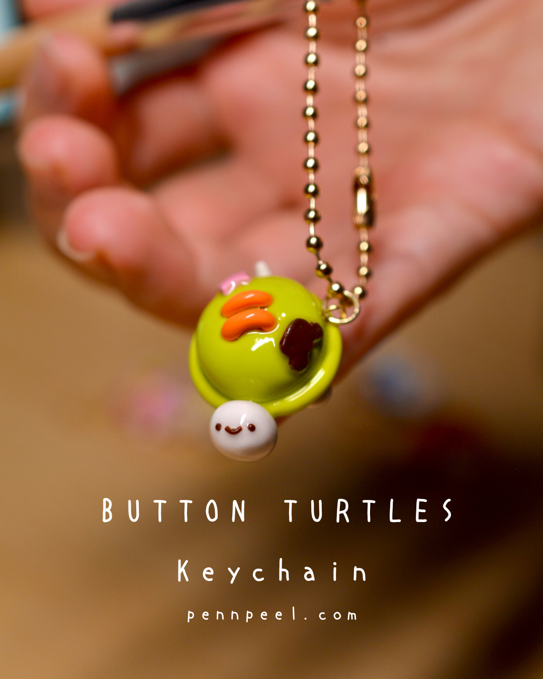 Button Turtle Keychain - Fresh Green 💚 (Pre-order)