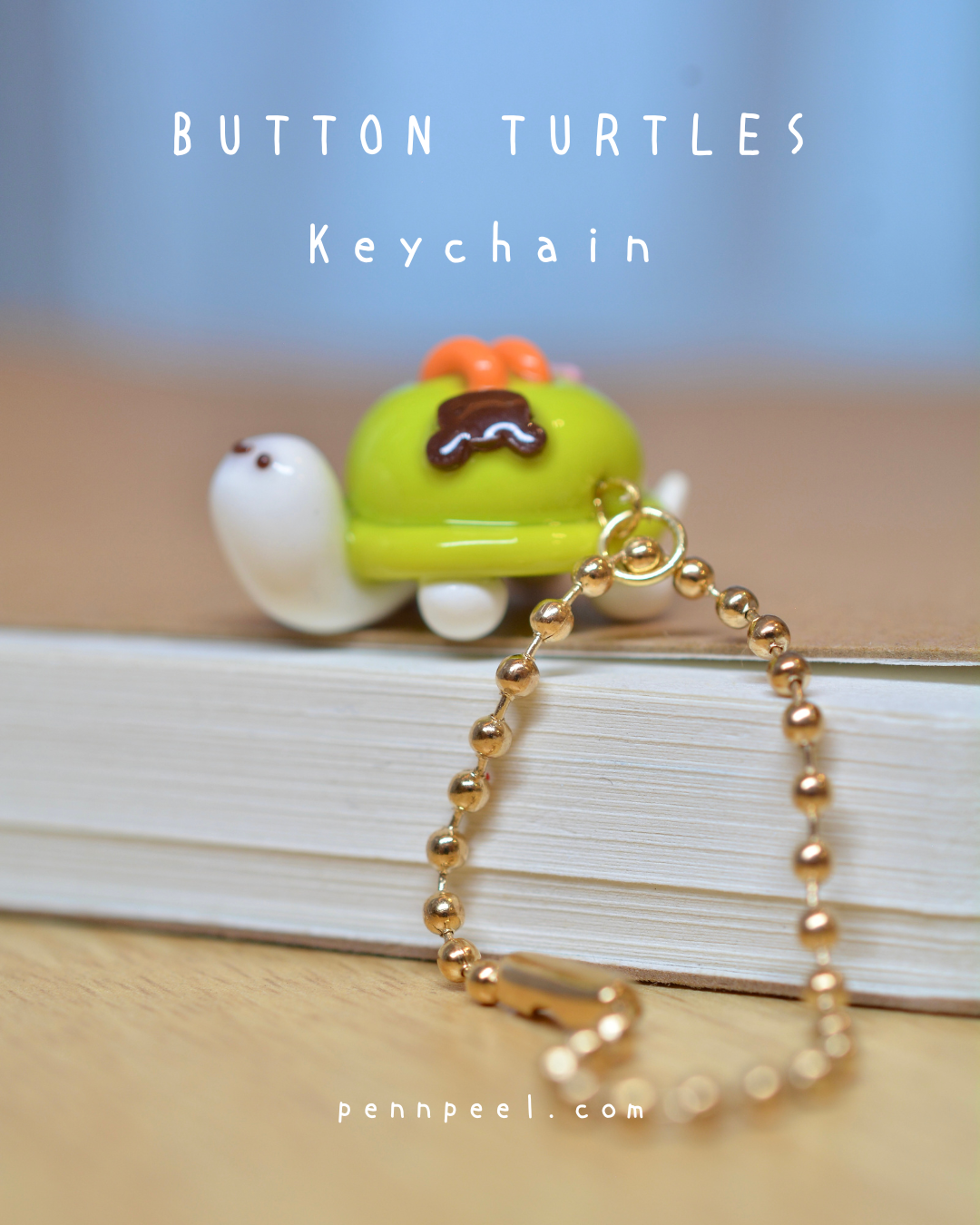 Button Turtle Keychain - Fresh Green 💚 (Pre-order)