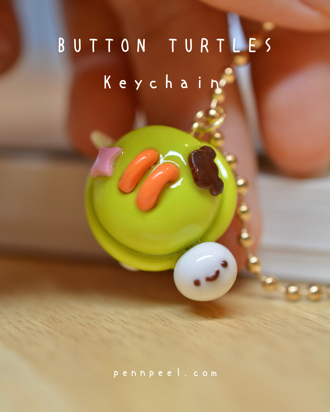 Button Turtle Keychain - Fresh Green 💚 (Pre-order)
