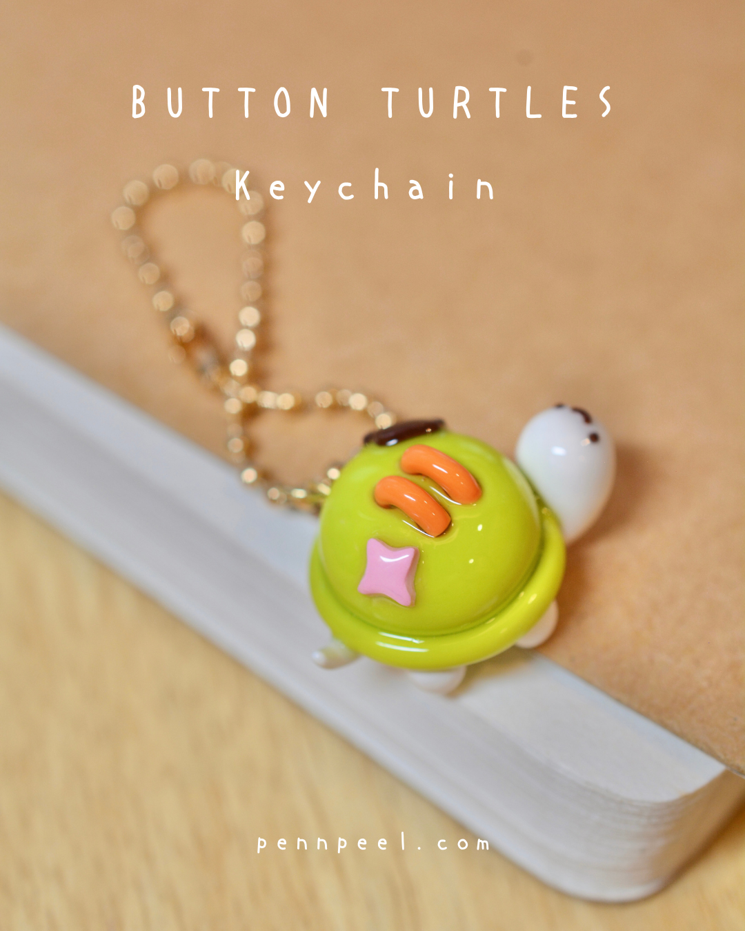 Button Turtle Keychain - Fresh Green 💚 (Pre-order)