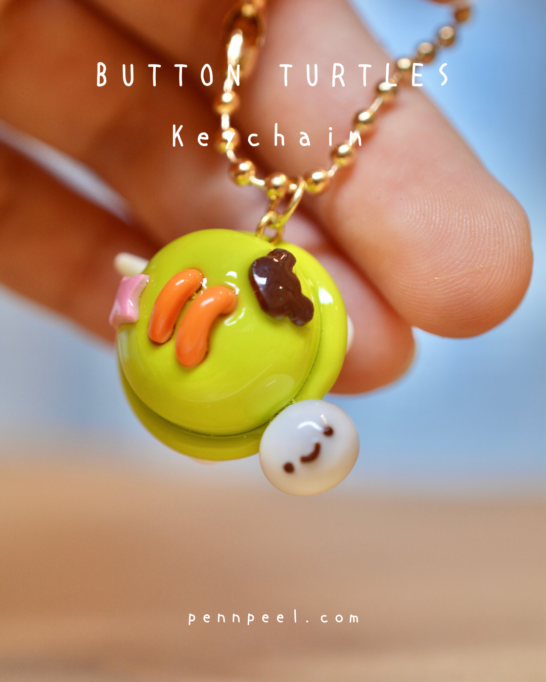 Button Turtle Keychain - Fresh Green 💚 (Pre-order)