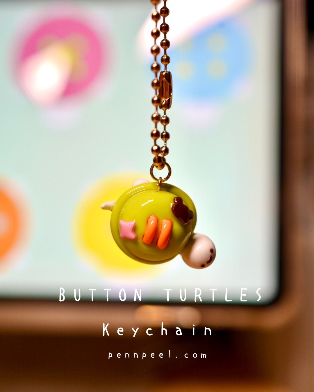 Button Turtle Keychain -  Fresh Green 💚 (Pre-order)