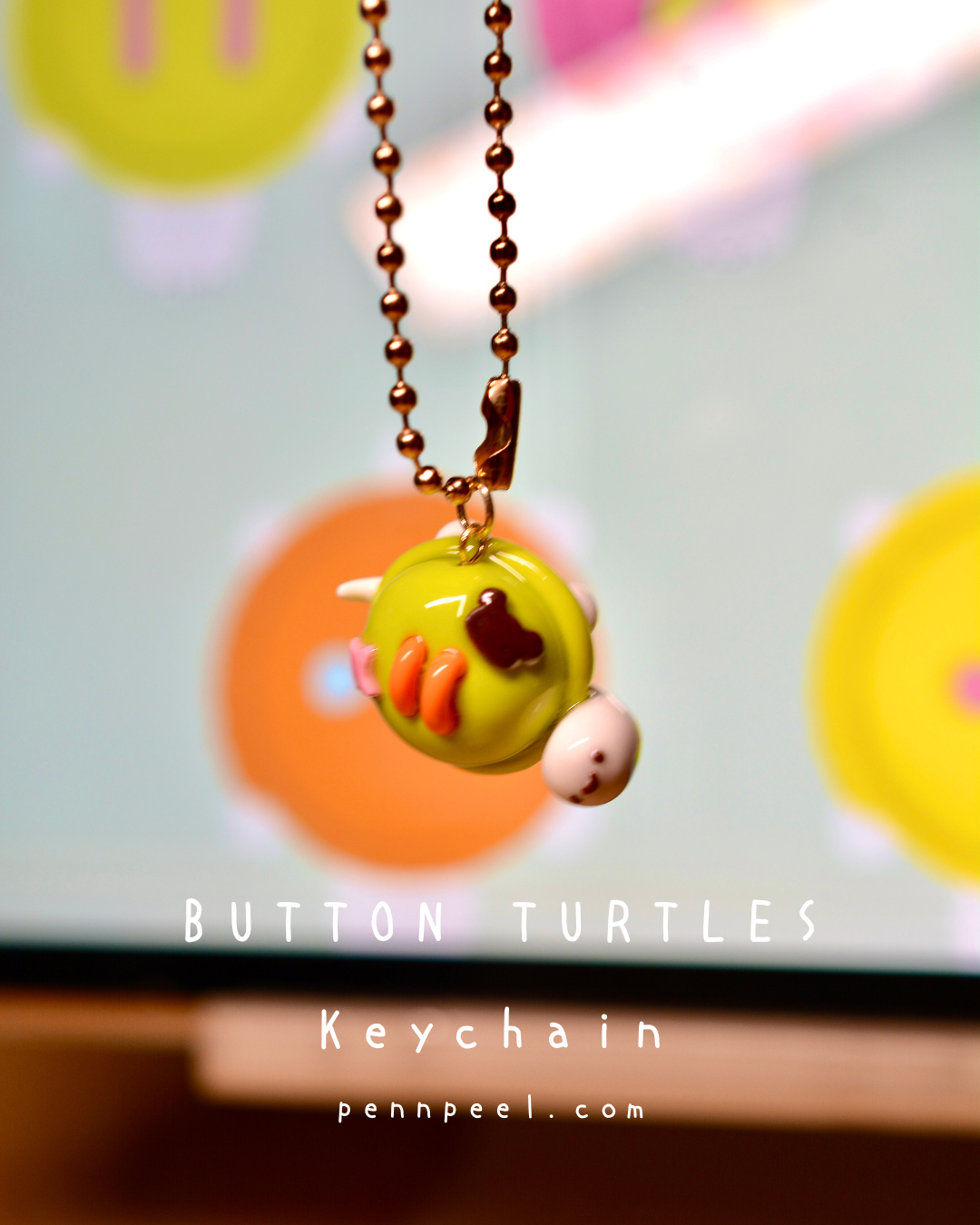 Button Turtle Keychain -  Fresh Green 💚 (Pre-order)