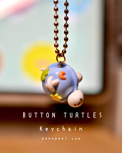 Button Turtle Keychain - Sky Blue 🩵 (Pre-order)