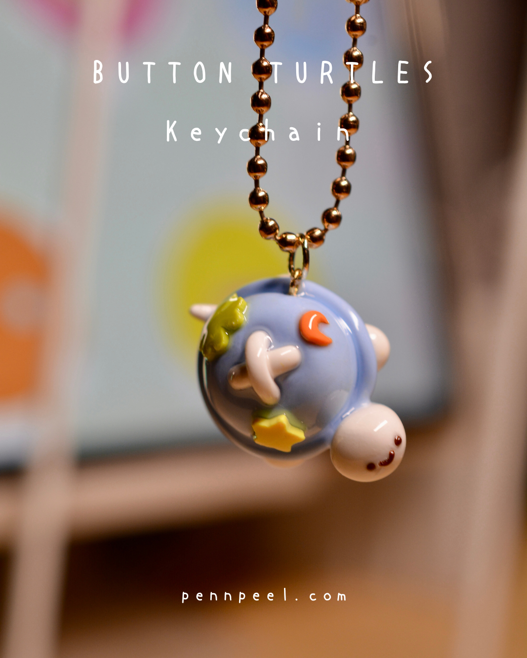 Button Turtle Keychain - Sky Blue 🩵 (Pre-order)