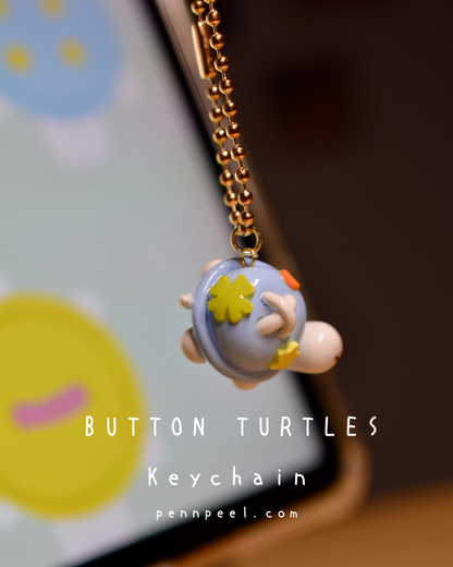 Button Turtle Keychain - Sky Blue 🩵 (Pre-order)