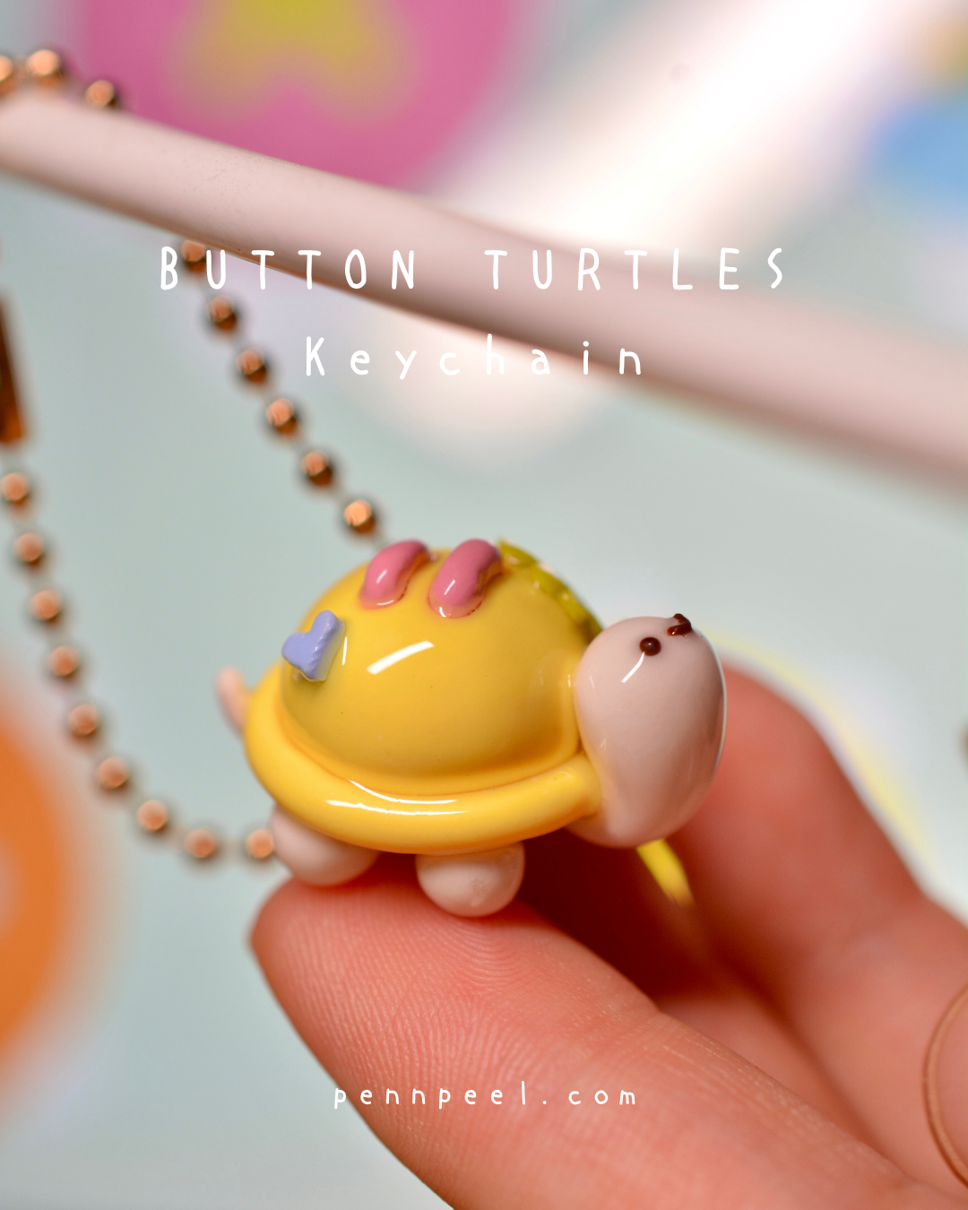 Button Turtle Keychain - Sunny Yellow 💛 (Pre-order)