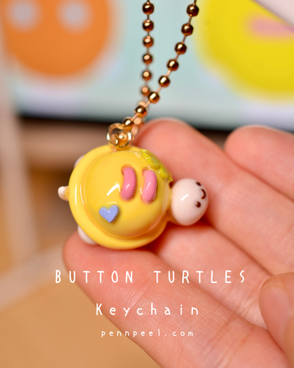 Button Turtle Keychain - Sunny Yellow 💛 (Pre-order)