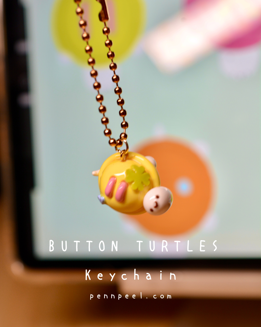 Button Turtle Keychain - Sunny Yellow 💛 (Pre-order)