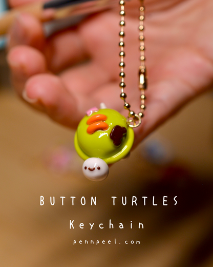 Button Turtle Keychain -  Fresh Green 💚 (Pre-order)
