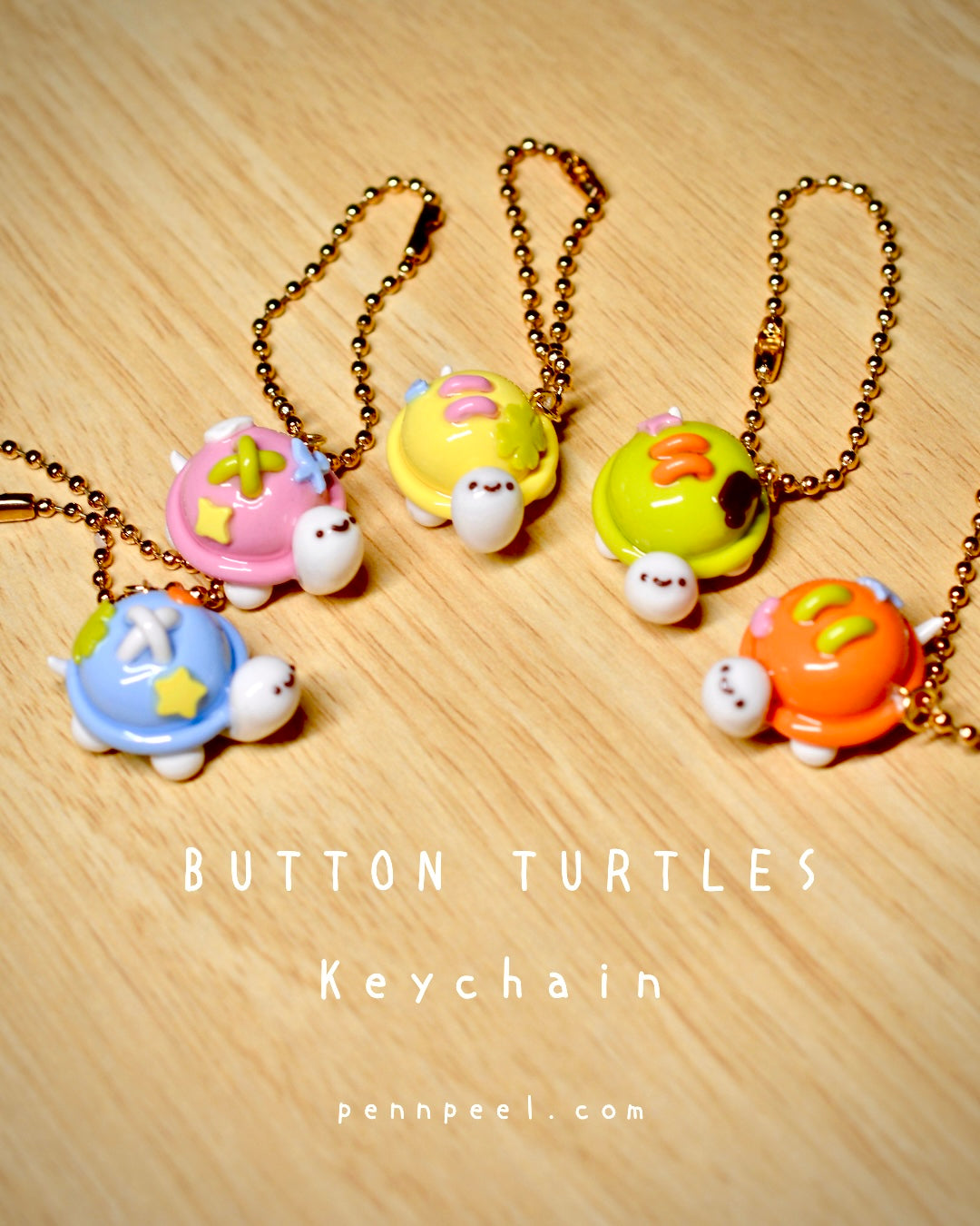 Button Turtle Keychain - Sky Blue 🩵 (Pre-order)