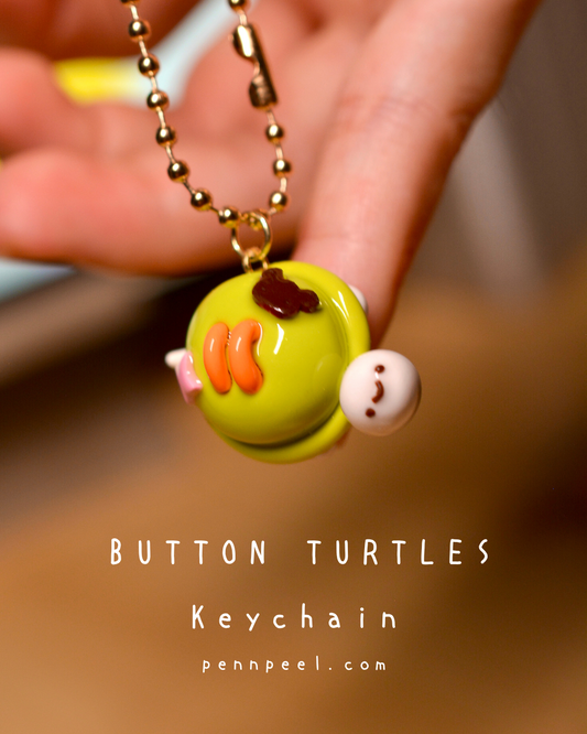 Button Turtle Keychain -  Fresh Green 💚 (Pre-order)