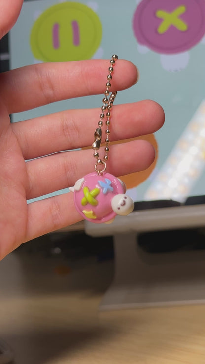 Button Turtle Keychain -  Blush Pink 💗 (Pre-order)