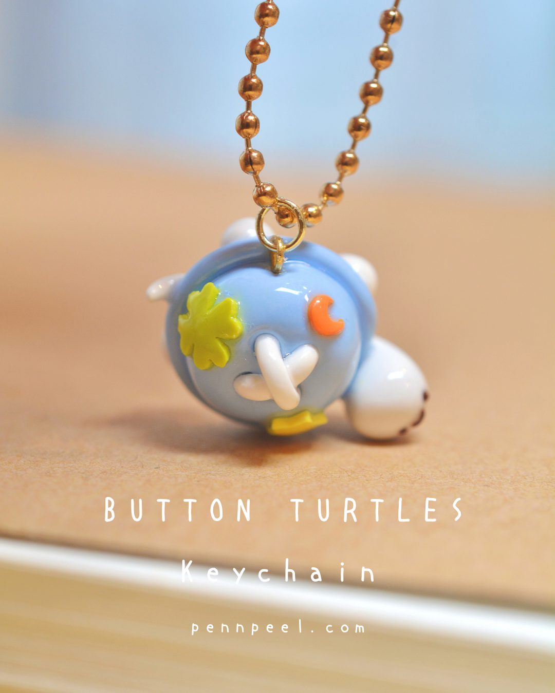 Button Turtle Keychain - Sky Blue 🩵 (Pre-order)