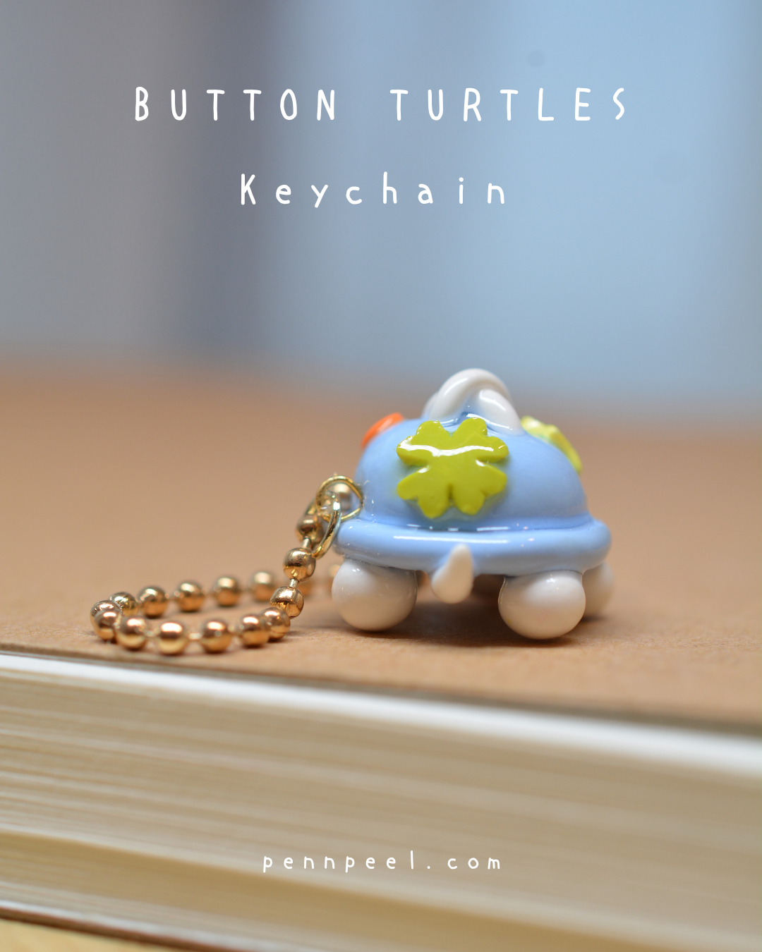Button Turtle Keychain - Sky Blue 🩵 (Pre-order)