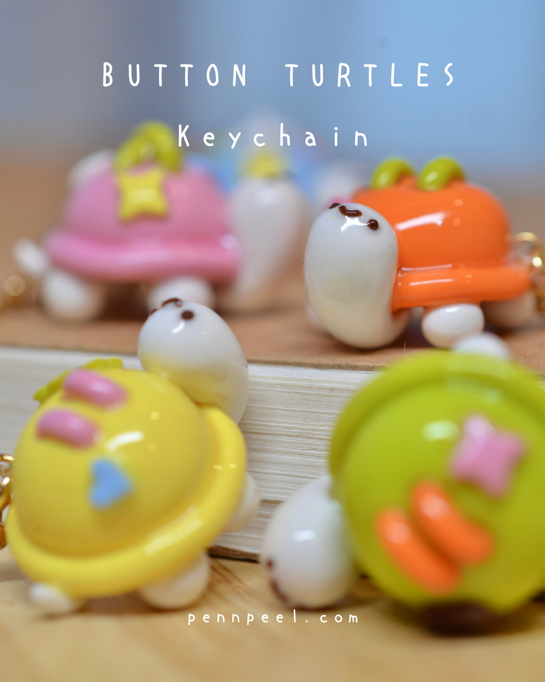 Button Turtle Keychain - Sky Blue 🩵 (Pre-order)