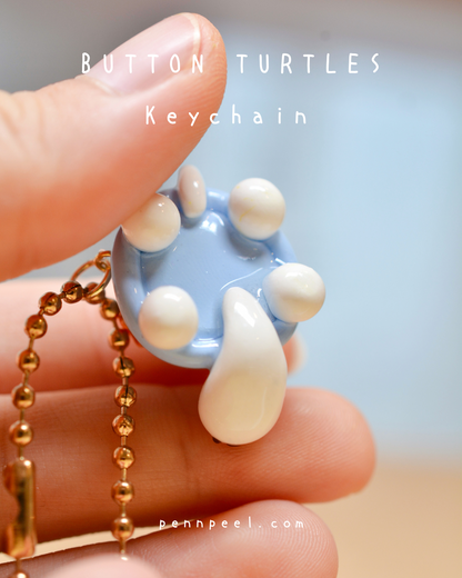 Button Turtle Keychain - Sky Blue 🩵 (Pre-order)