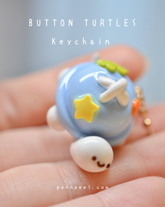 Button Turtle Keychain - Sky Blue 🩵 (Pre-order)